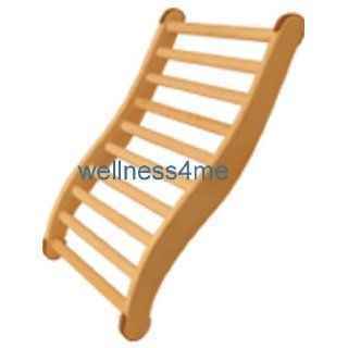 Ergonomische Rückenlehne aus Weichholz für die Sauna oder