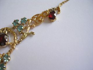 Prachtvolles Collier Halskette Gold mit Gehänge Aquamarine und