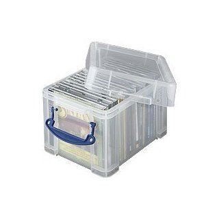 Kunststoffbox transparent mit Deckel, 35 L: Küche