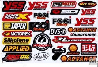 D141 Sponsoren Racing Tuning Sticker Aufkleber Bogen 27 x18 cm