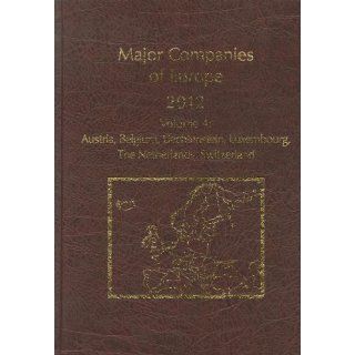 Major Companies of Europe, Volume 4 Austria, Belgium, Liechtenstein