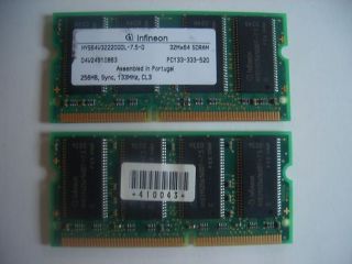 256 MB PC133 SDRAM 144 Pin CL3 von Infineon