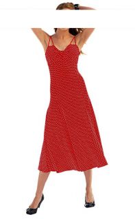 Feminines Sommerkleid Kleid Rot m. weißen Tupfen * Gr. 34   46 * NEU