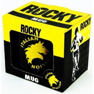 Rocky Balboa 80er Retro Tasse Italian Stalion Kaffeetasse schwarz neu