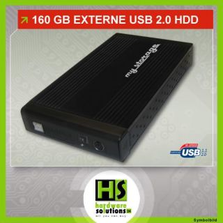 160 GB externe Festplatte 3,5 Alu SATA USB 2.0 NEU