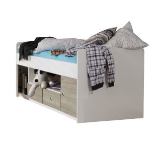 NEU* Jugendzimmer Jugendbett weiss  Eiche Kinderbett Funktionsbett