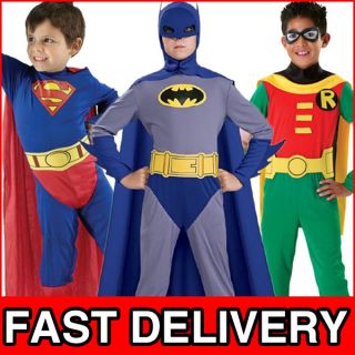 Kinder Kostüm Jungen Batman Robin oder Superman Superheld Verkleidung