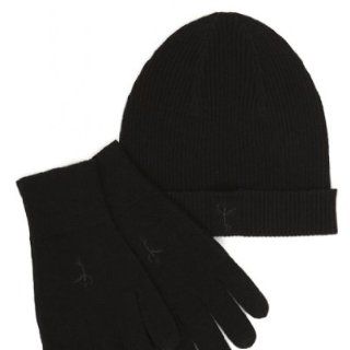 CITIZEN CASHMERE Herren Mütze + Handschuhe SET (Schwarz) 100%