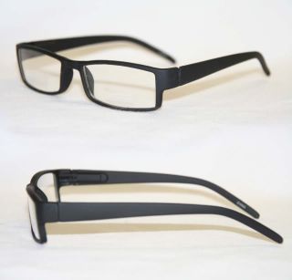 Nerd Brille classic flacher Rahmen matt oder glänzend schwarz