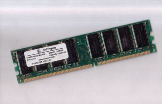Infineon 512MB DDR 333 RAM PC2700 166 MHz CL2 5 184 Pin Getestet OK