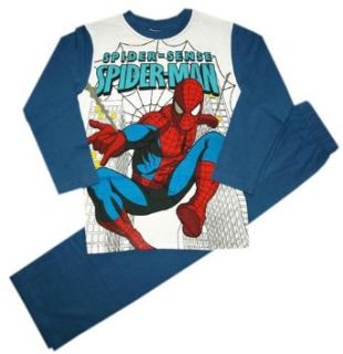 Spiderman Schlafanzug Langarm petrol Gr. 116 Bekleidung