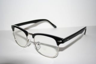 Nerd Brille 50er 60er Jahre schwarz Klarglas Sonnenbrille Kult Vintage
