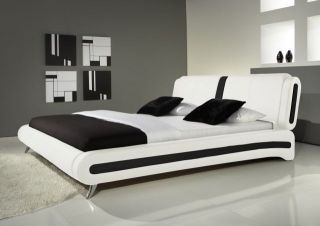 Polsterbett Doppelbett Bett Malibu 180 x 200 cm Textilleder weiß