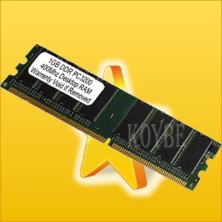 GB PC3200 / PC 3200 DDR 400 Mhz 184 PIN RAM Arbeitsspeicher 1GB