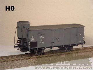 BRAWA 48218 BBÖ Ged.Güterwagen G74 193, grau, H0, Ep.3