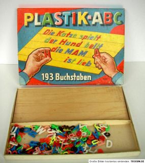 Plastik ABC 191 Buchstaben Altes Spiel Sammler Antik