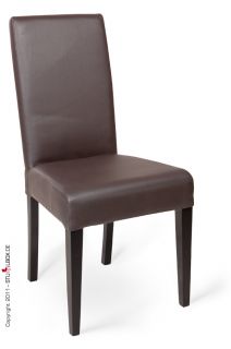 Set 8 x Esszimmerstühle braun Stuhl Stühle Lederstühle Hochlehner