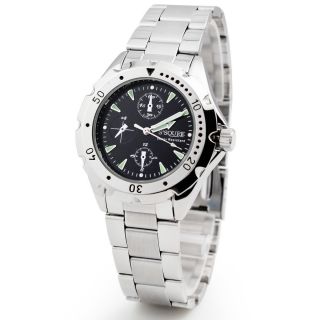 S2SQURE Mens Fashion Noctilucent Quartz Watch Water Proof Wrist Watch