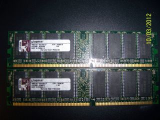 2x Kingston KTH D530/1G 1GB DDR 184 PIN 400MHz PC 3200 CL3