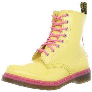Dr. Martens Schuhe   PASCAL 8 Loch Boots   patent yellow pink