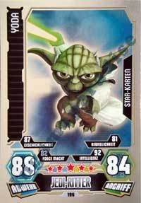 196   YODA   Jedi Ritter   Star Karte   Force Attax Serie 3 **NEU