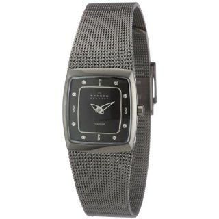 Skagen Damenarmbanduhr Slimline Titan Stahl 380XSTTM1