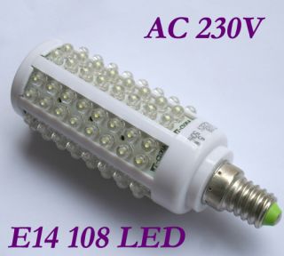 E14 LED Birne 108 Led 5W Lampe Bulb Lampen Licht weiss