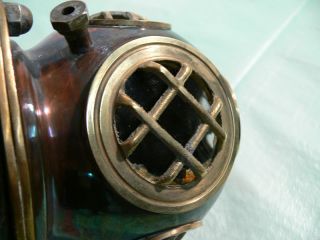 TAUCHERHELM Taucherglocke Helm Glocke Taucher Messing Kupfer Glas