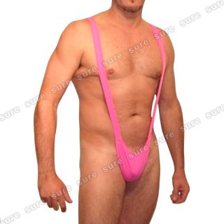 Herren Mankini Borat Badehose Tanga C String Badeanzug Bikini Swinwear