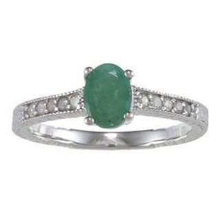 25ct Echter Smaragd Diamant Ring Vintage Stil in Sterling Silber