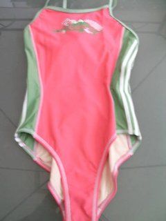 Mädchen Badeanzug pink grün Gr.140: Sport & Freizeit