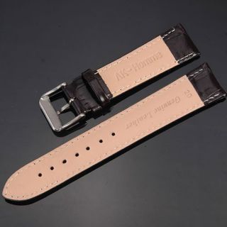 Neu Echt Leder Armband schwarz/braun Uhrenarmband 20MM/22MM/24MM