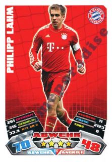 237 Philipp Lahm  Bayern München   Match Attax Bundesliga 2012/13