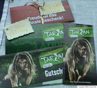 Gutschein ohne Wert für Musical Tarzan Hamburg Set mit Flyer und