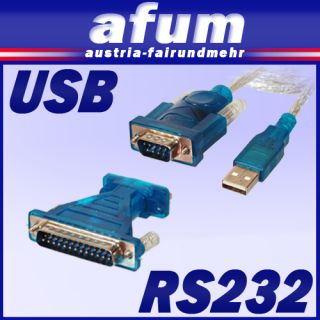 USB Adapter Kabel RS232 seriell +Adapter DSUB25 1,2m