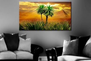 Afrika Palmen Ägypten Pyramide Kunstdruck Bilder 100x55