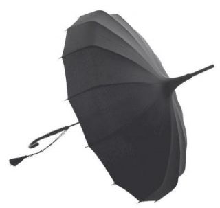 Lisbeth Dahl Regenschirm Pagodenschirm Schirm schwarz