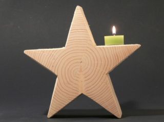 Stern aus massivem Holz, Holzstern, Woodenstar, Fichte   23cm *Made in