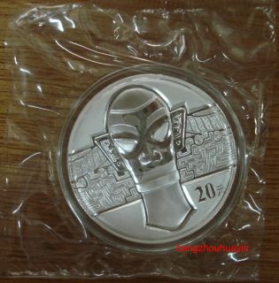 2002 Sichuan Sanxingdui Relics 2oz silver coin