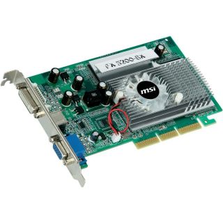 Grafikkarte MSI NVIDIA GeForce FX 5200 256 MB DDR RAM AGP 8x DVI, VGA