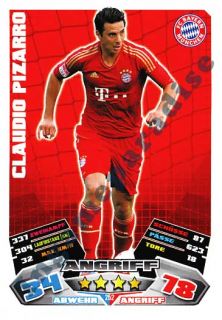252 Claudio Pizarro Bayern München Match Attax Bundesliga 2012/13