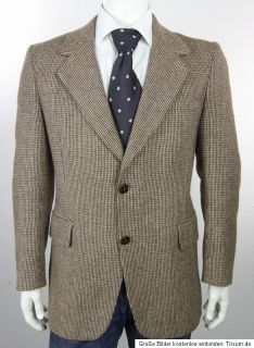 ALEXANDRE Vintage 60er Jahre Tweed Lang Sakko Jacket Gr.54 BRIT CHIC