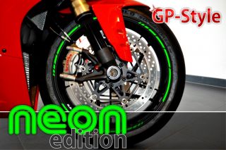 NEON GP Style Felgenrandaufkleber Motorrad Felgenaufkleber Auto 7,5mm
