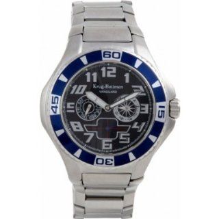 Krug Baumen 140502KM Vanguard Black Blue Steel Watch Uhren