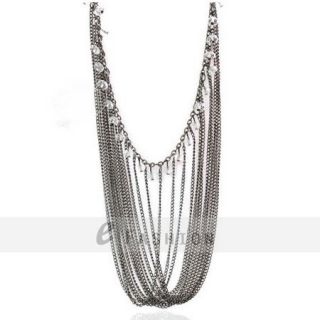 Halskette Multi Layer Damen Lange Kugel Kette lady necklace NEU 101
