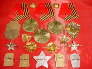 DED KONVOLUT ! 21 Orden Abzeichen Russland Sammlung Russia Medal
