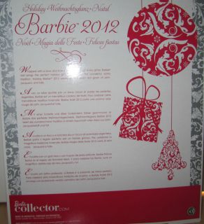 Barbie W3465 Holiday Weihnachtsglanz Natal 2012 Magia delle Feste Neu