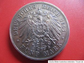 Kaiserreich 5 Mark 1901A Silbermünze Friedrich I. und Wilhelm II