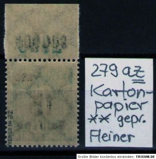 Deutsches Reich Infla 279 az Kartonpapier BPP gepr. Fleiner Oberrand