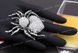 Spinne Gotik Tibet Silber Ring Fingerring Damenring Verstellbar